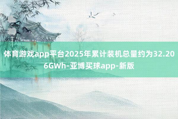 体育游戏app平台2025年累计装机总量约为32.206GWh-亚博买球app-新版
