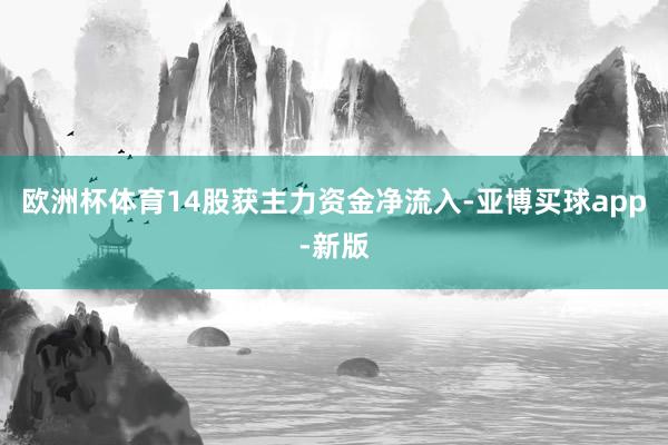 欧洲杯体育14股获主力资金净流入-亚博买球app-新版