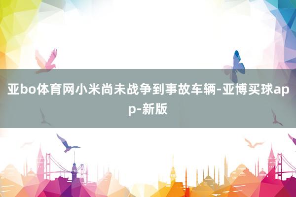 亚bo体育网小米尚未战争到事故车辆-亚博买球app-新版