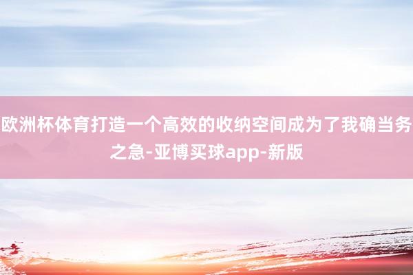 欧洲杯体育打造一个高效的收纳空间成为了我确当务之急-亚博买球app-新版