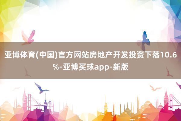 亚博体育(中国)官方网站房地产开发投资下落10.6%-亚博买球app-新版